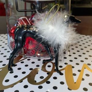 Black Greyhound Ornament!